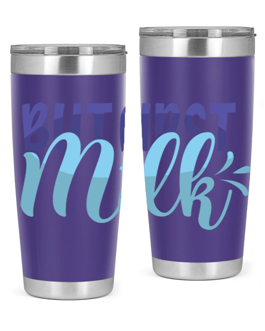 But First Milk Style 275# baby tumbler in stainless steel with a stylish design, perfect for keeping drinks hot or cold.
