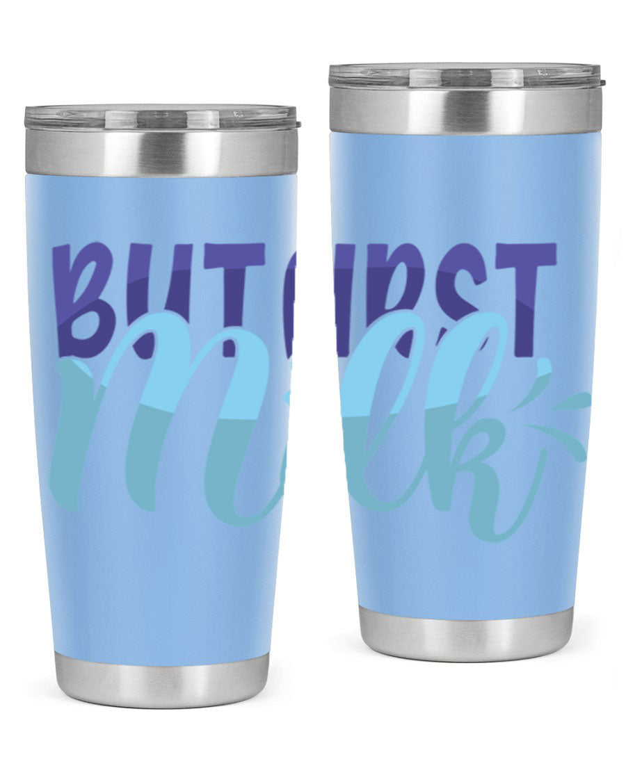 But First Milk Style 275# baby tumbler in stainless steel with a stylish design, perfect for keeping drinks hot or cold.