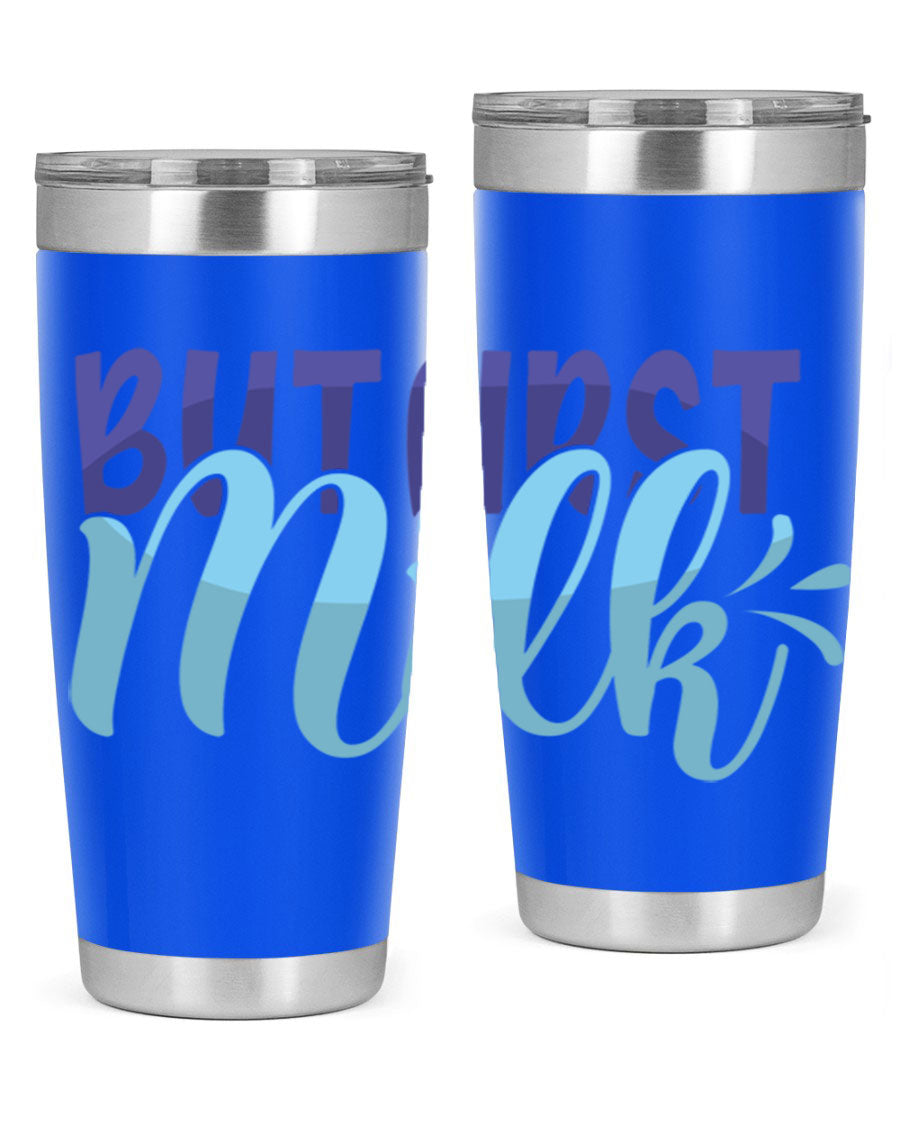 But First Milk Style 275# baby tumbler in stainless steel with a stylish design, perfect for keeping drinks hot or cold.