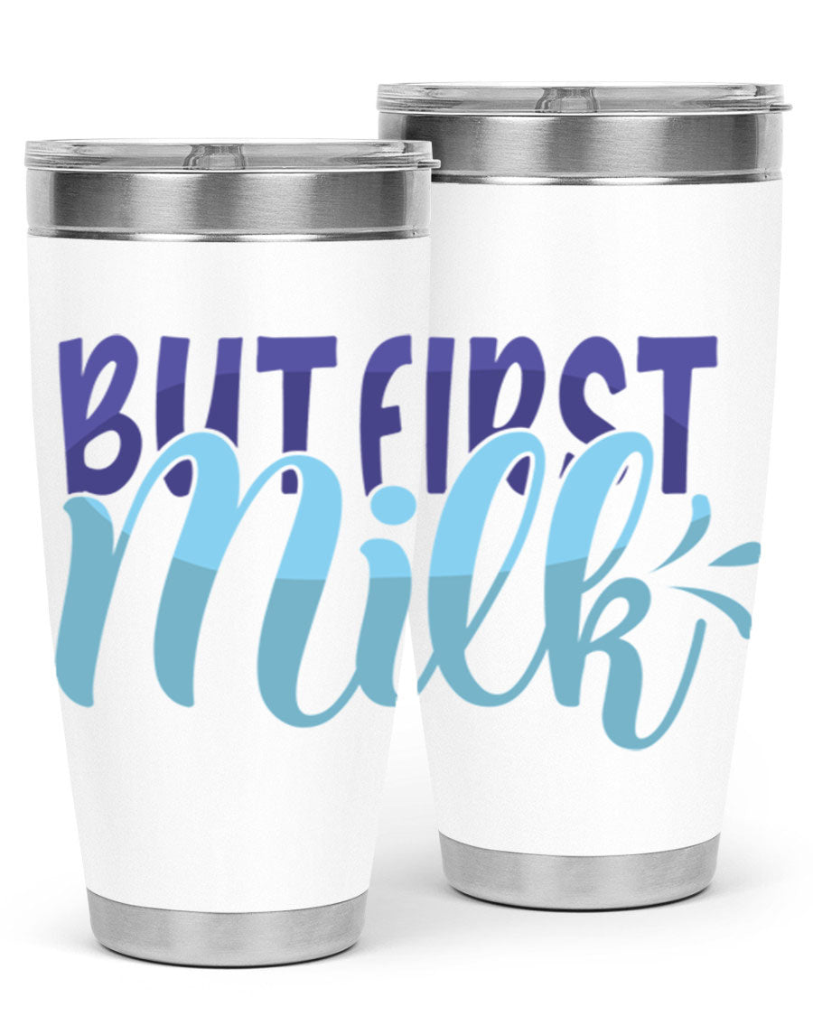 But First Milk Style 275# baby tumbler in stainless steel with a stylish design, perfect for keeping drinks hot or cold.
