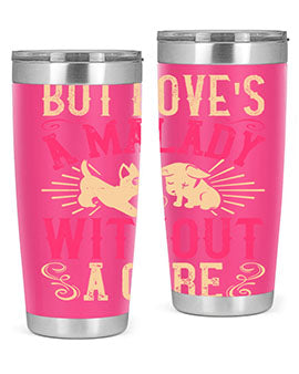 But Loves a Malady Without a Cure Style 6# Tumbler in stainless steel with a stylish design, perfect for hot and cold beverages.