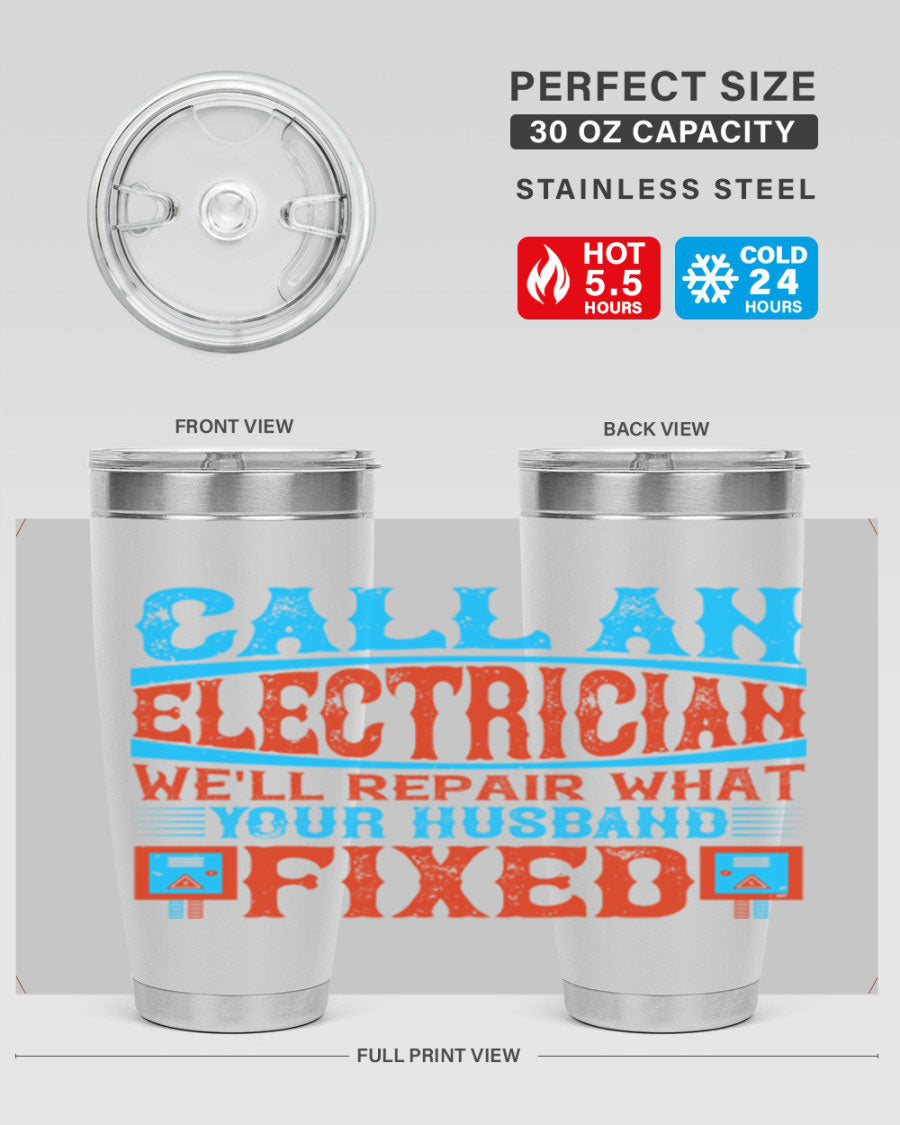 Stylish stainless steel tumbler with a unique phrase, perfect for hot and cold beverages.