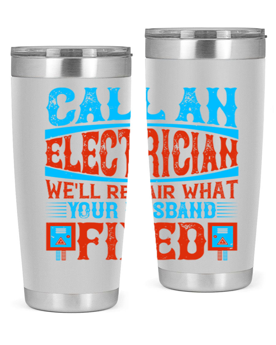 Stylish stainless steel tumbler with a unique phrase, perfect for hot and cold beverages.