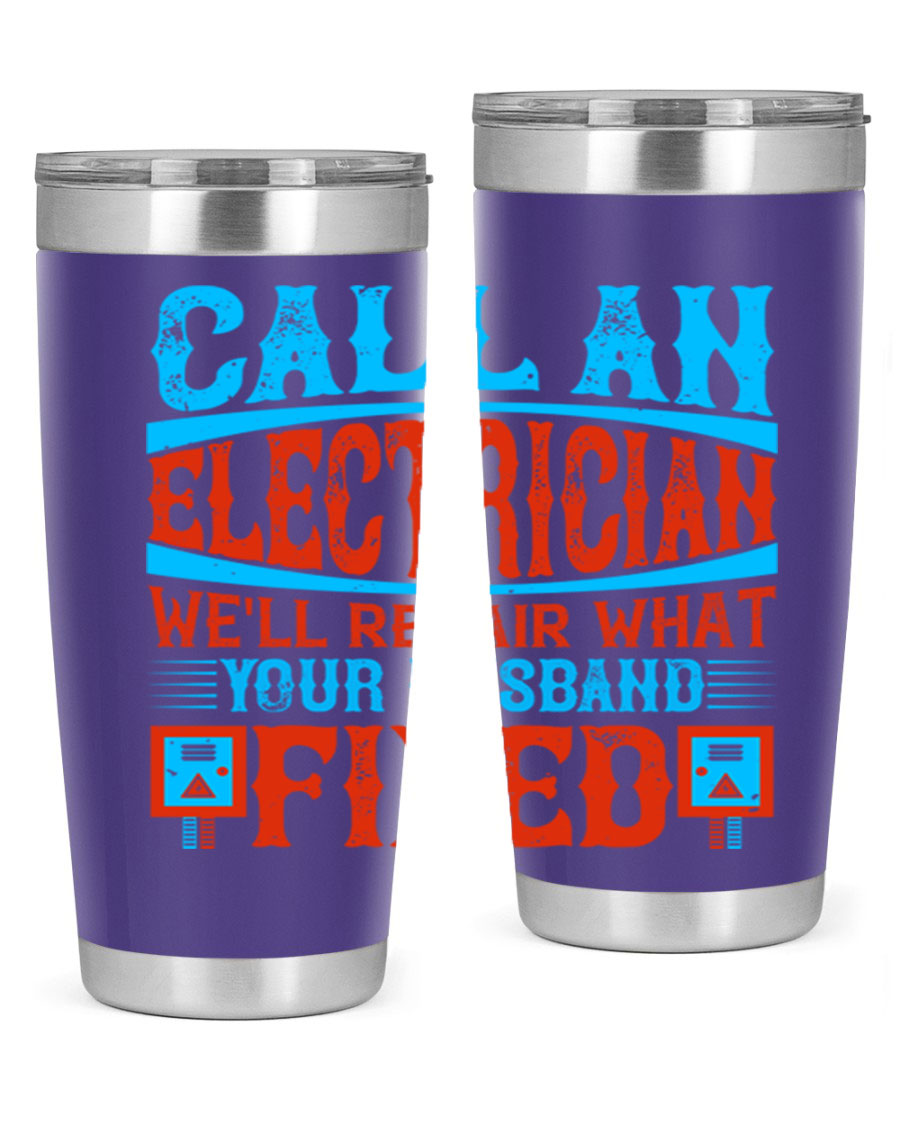 Stylish stainless steel tumbler with a unique phrase, perfect for hot and cold beverages.