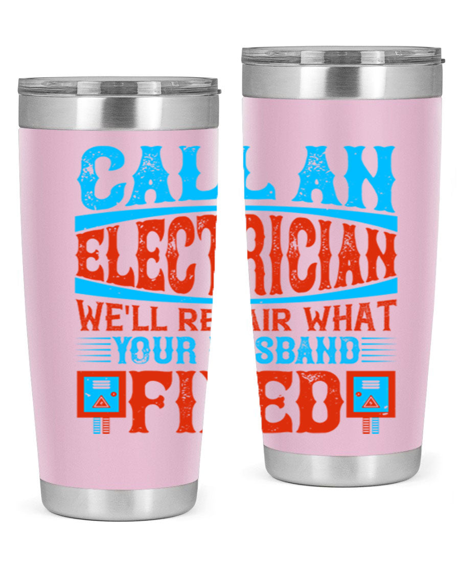Stylish stainless steel tumbler with a unique phrase, perfect for hot and cold beverages.