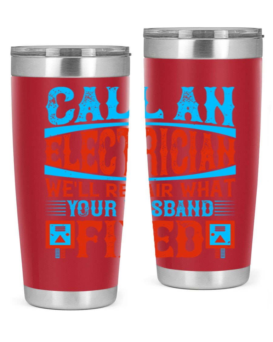 Stylish stainless steel tumbler with a unique phrase, perfect for hot and cold beverages.