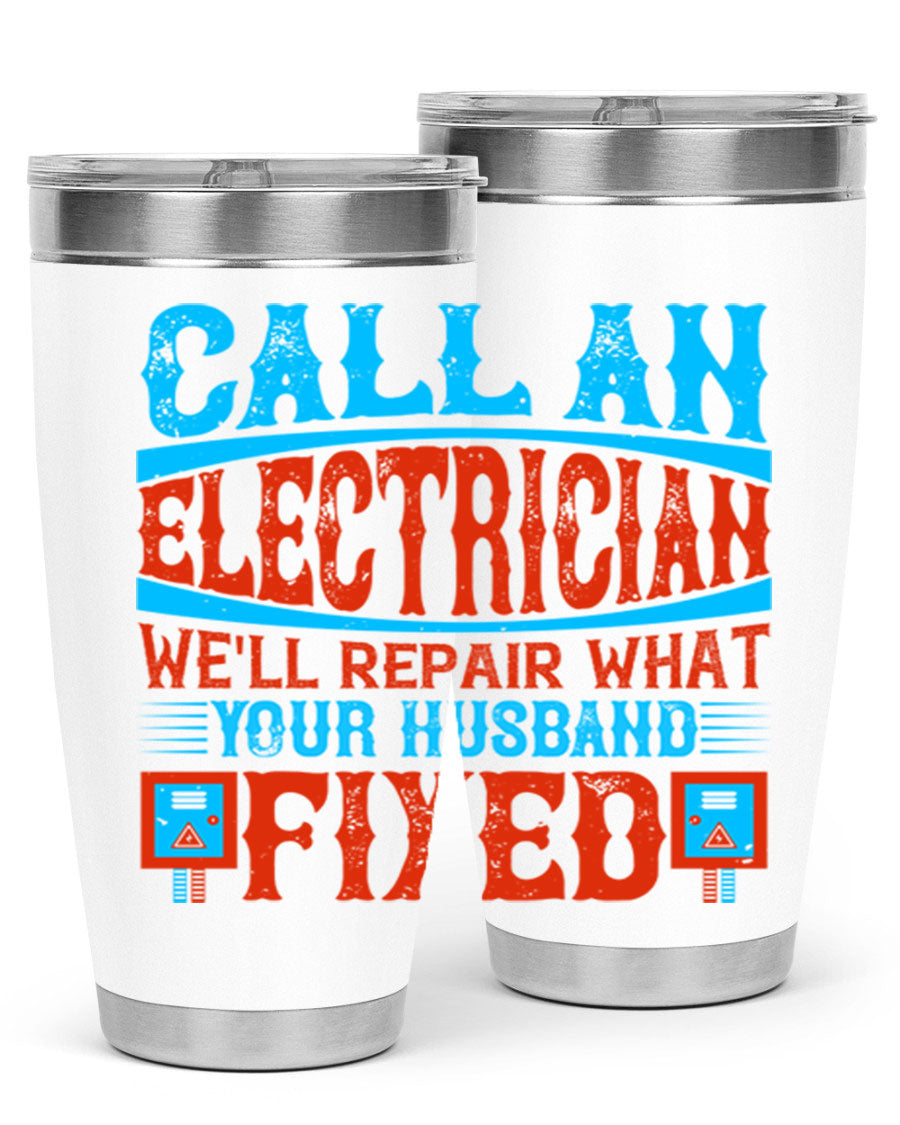 Stylish stainless steel tumbler with a unique phrase, perfect for hot and cold beverages.