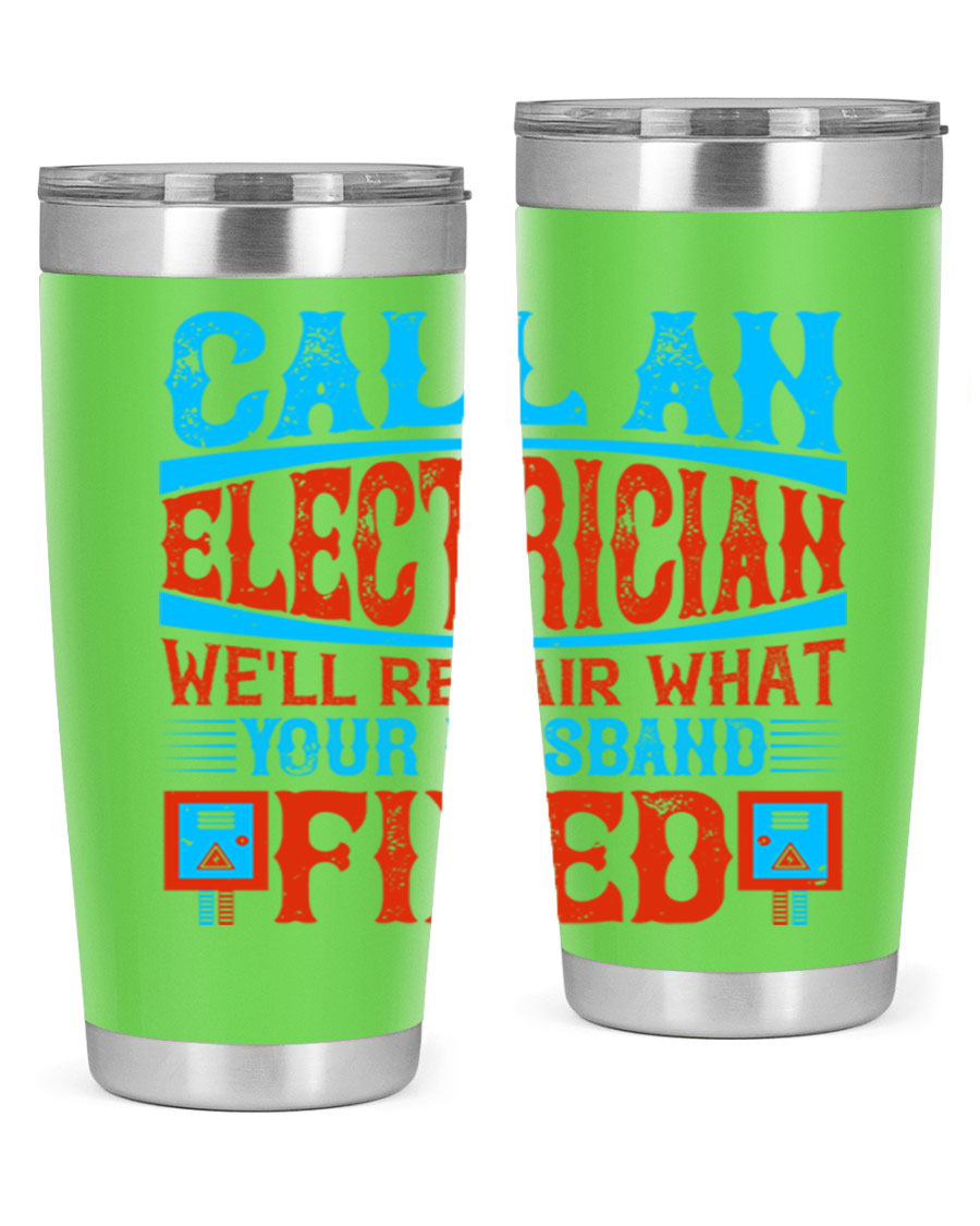 Stylish stainless steel tumbler with a unique phrase, perfect for hot and cold beverages.