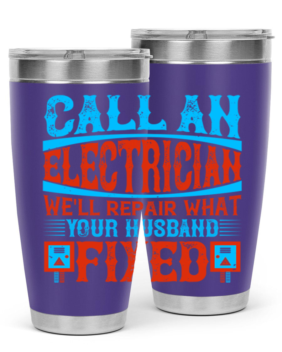 Stylish stainless steel tumbler with a unique phrase, perfect for hot and cold beverages.