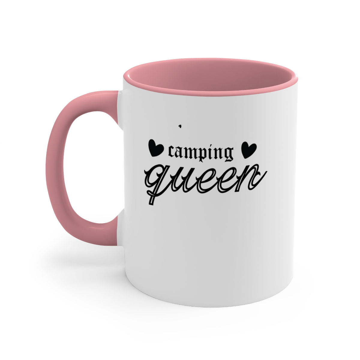 Camping Queen 143# Mug with colorful handle and glossy finish, available in multiple colors and sizes.