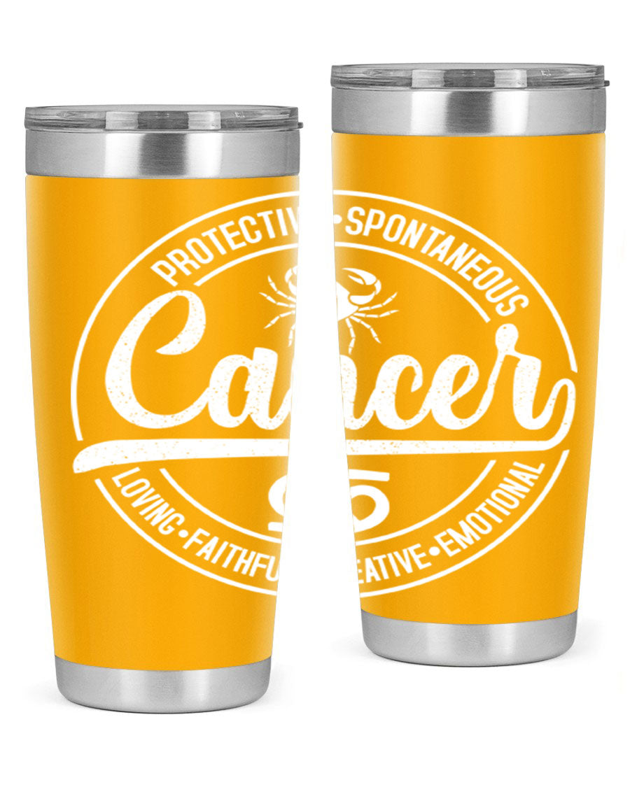 Cancer 154# Tumbler in stainless steel with a stylish design, perfect for hot and cold beverages.