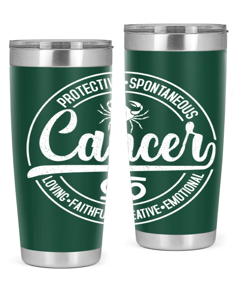 Cancer 154# Tumbler in stainless steel with a stylish design, perfect for hot and cold beverages.