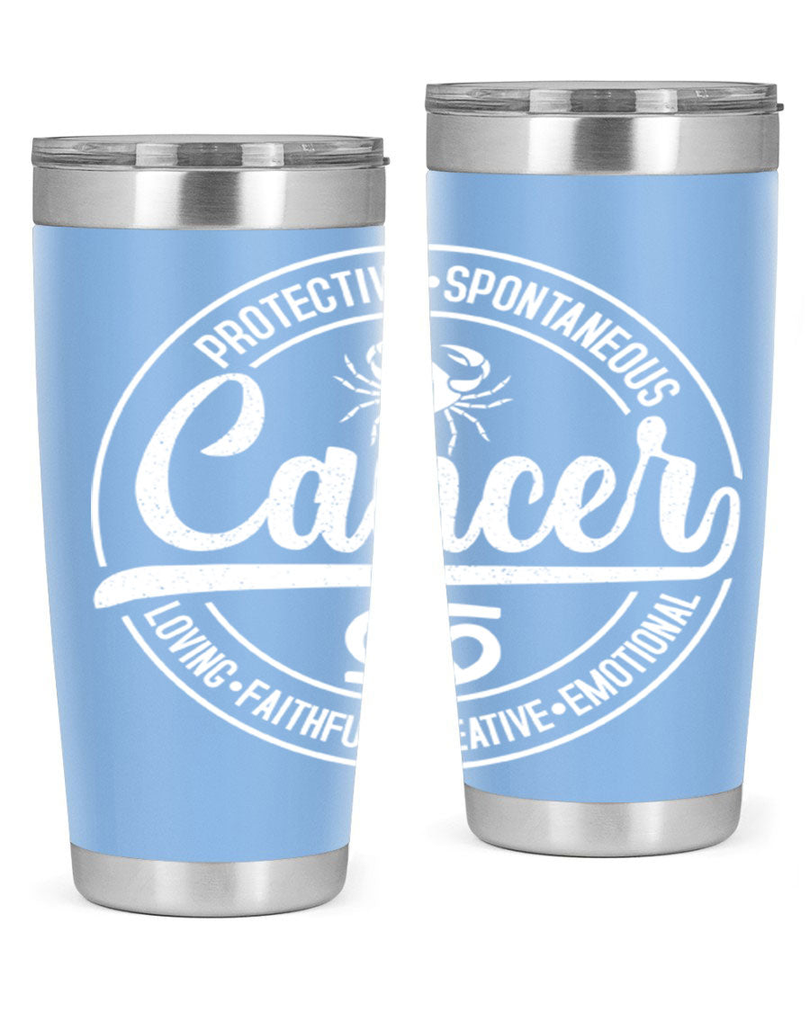 Cancer 154# Tumbler in stainless steel with a stylish design, perfect for hot and cold beverages.