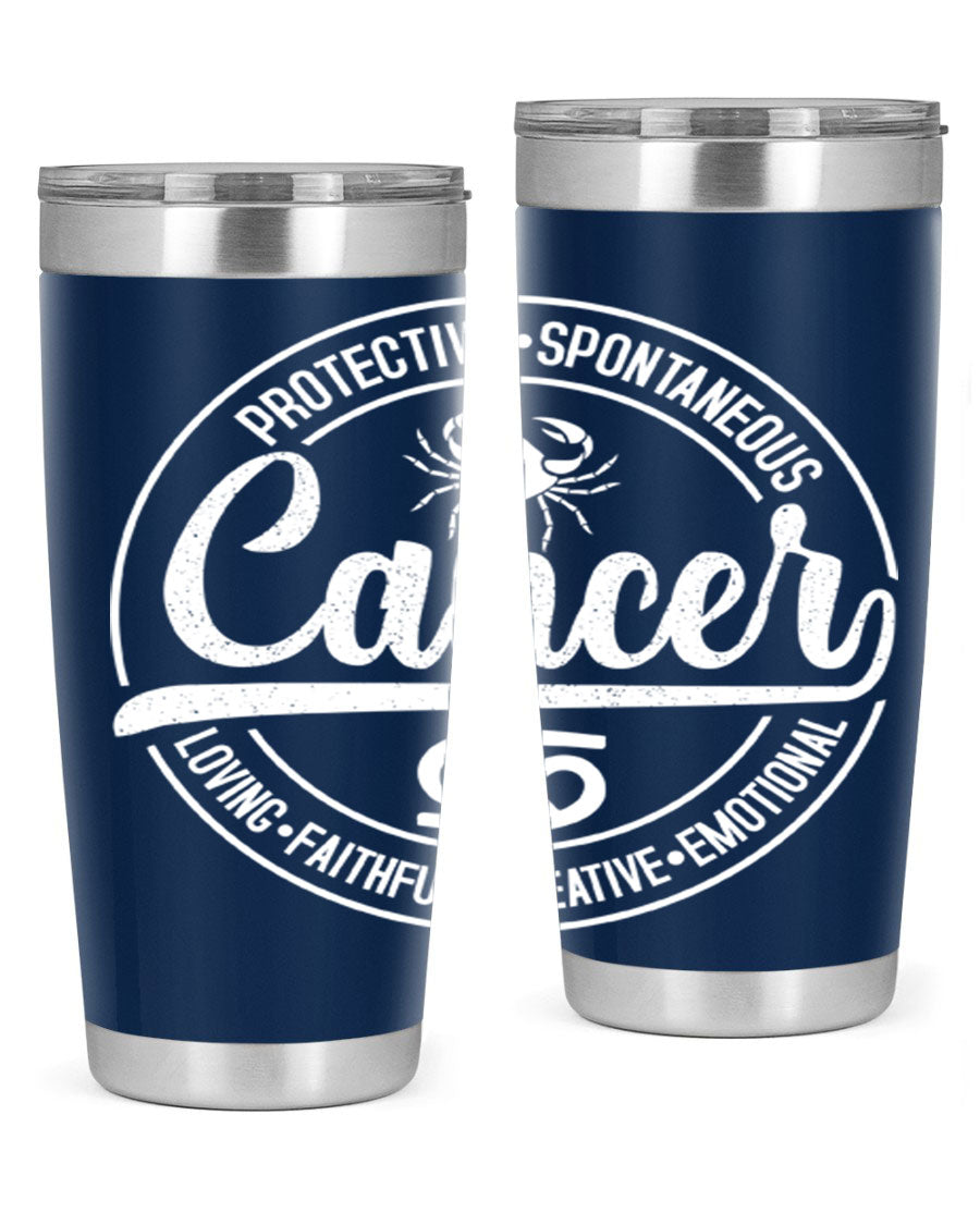 Cancer 154# Tumbler in stainless steel with a stylish design, perfect for hot and cold beverages.