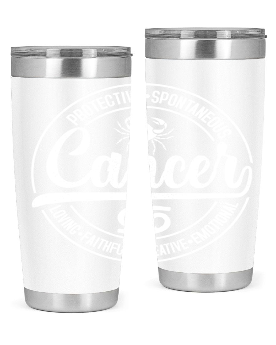 Cancer 154# Tumbler in stainless steel with a stylish design, perfect for hot and cold beverages.