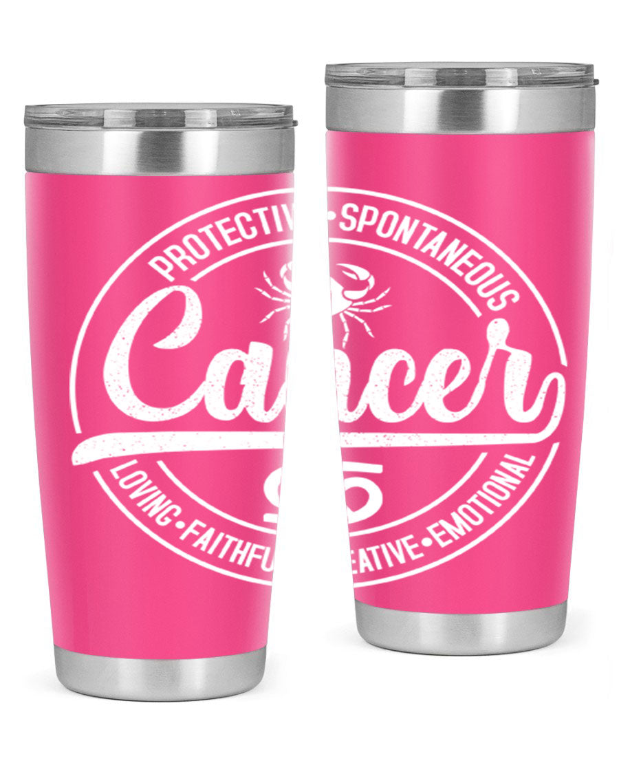 Cancer 154# Tumbler in stainless steel with a stylish design, perfect for hot and cold beverages.