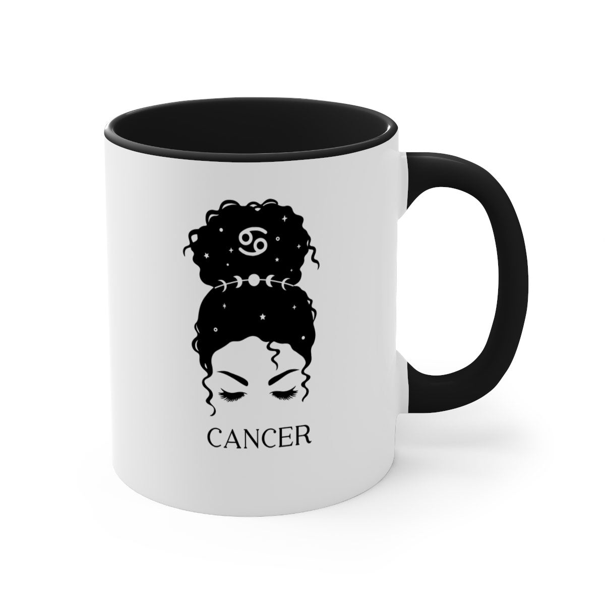 Cancer 170# Zodiac Mug with two-tone design and glossy finish, available in multiple colors.