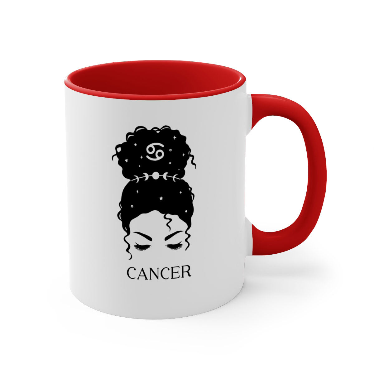 Cancer 170# Zodiac Mug with two-tone design and glossy finish, available in multiple colors.