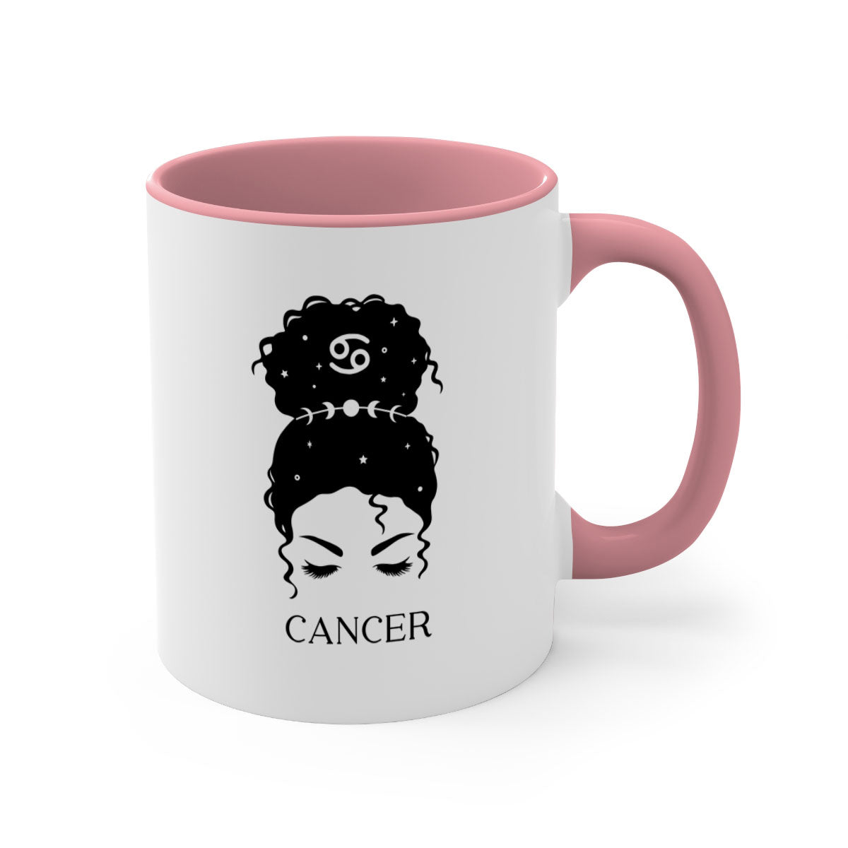 Cancer 170# Zodiac Mug with two-tone design and glossy finish, available in multiple colors.