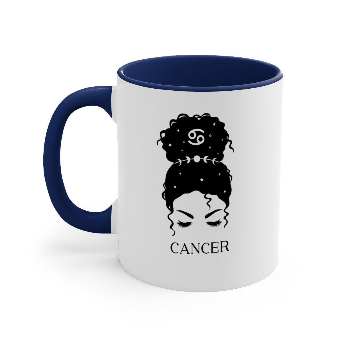 Cancer 170# Zodiac Mug with two-tone design and glossy finish, available in multiple colors.
