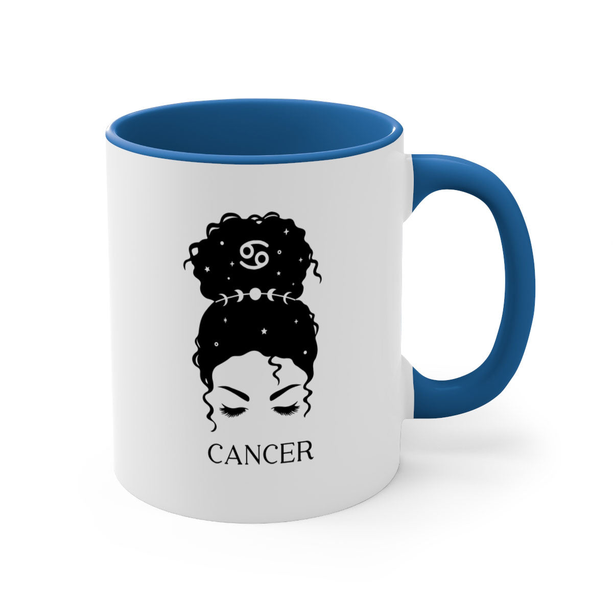 Cancer 170# Zodiac Mug with two-tone design and glossy finish, available in multiple colors.