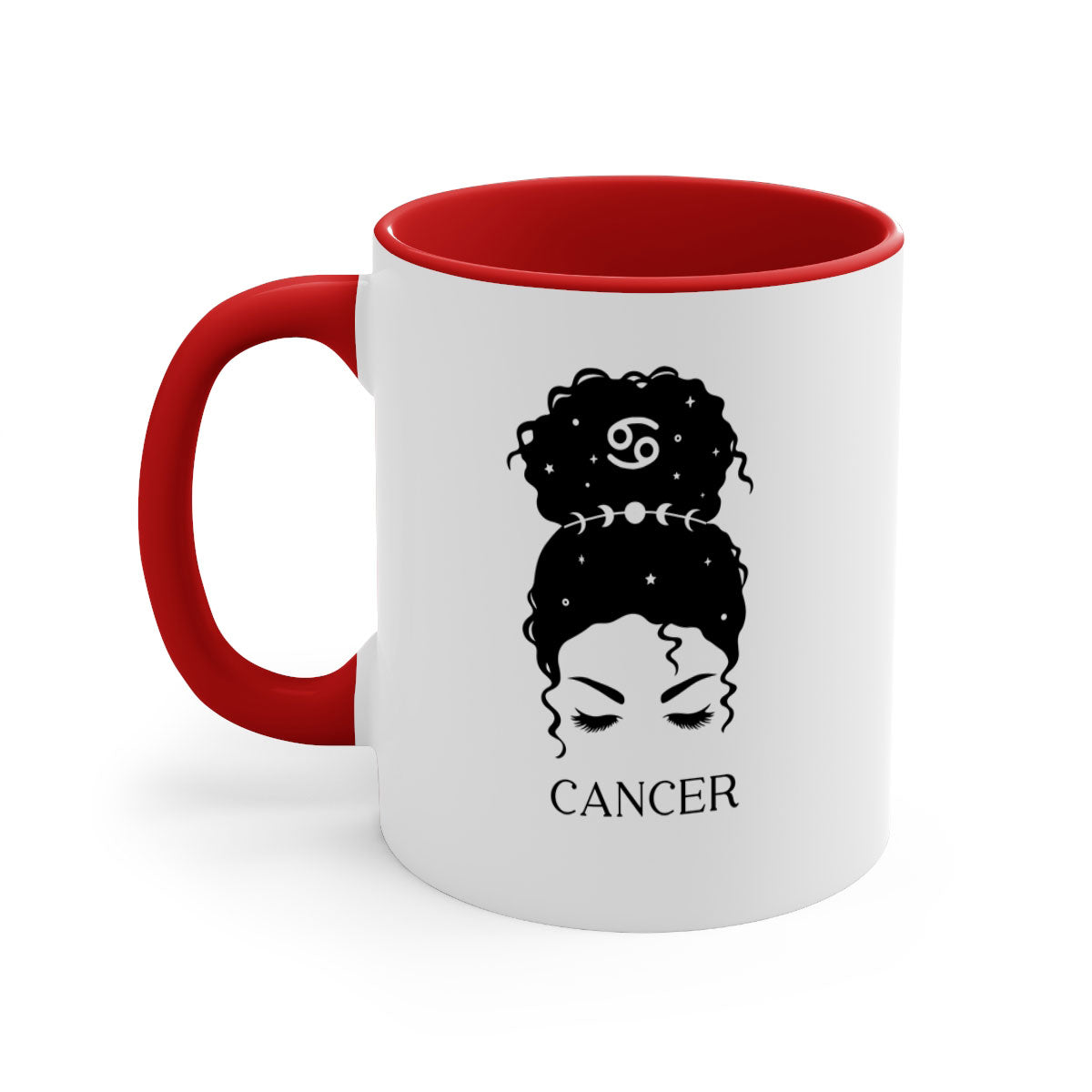 Cancer 170# Zodiac Mug with two-tone design and glossy finish, available in multiple colors.