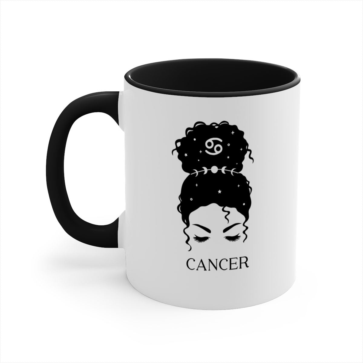 Cancer 170# Zodiac Mug with two-tone design and glossy finish, available in multiple colors.