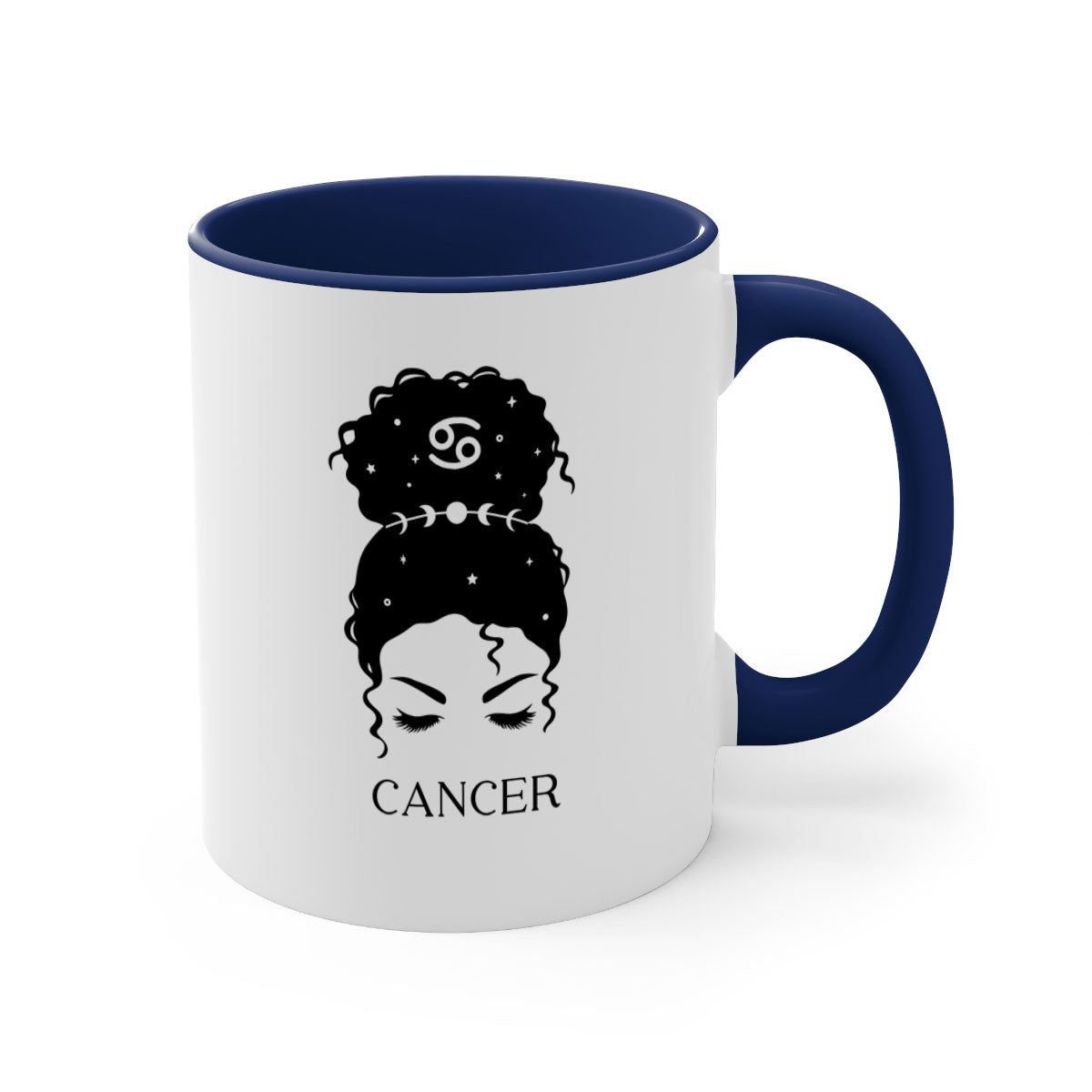 Cancer 170# Zodiac Mug with two-tone design and glossy finish, available in multiple colors.