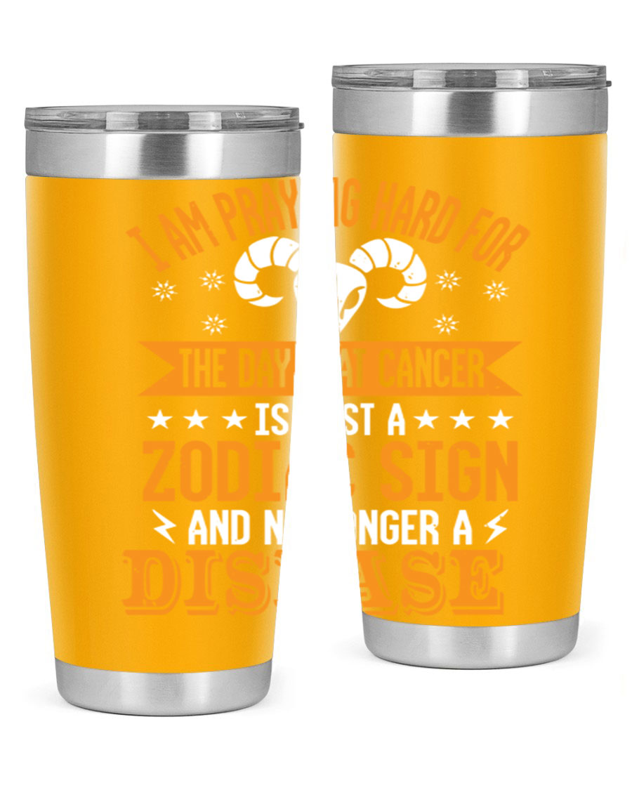 Cancer 174# Zodiac Tumbler in stainless steel with a unique zodiac design, perfect for hot and cold beverages.