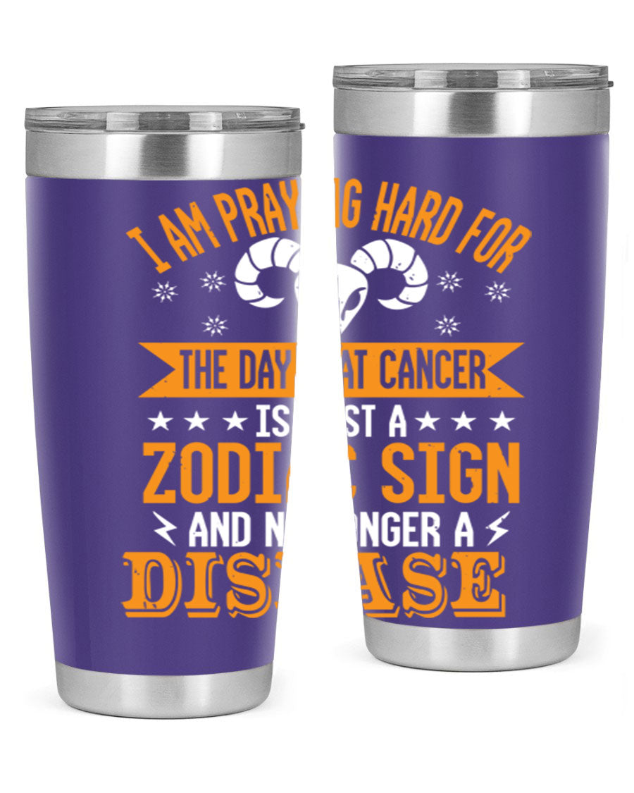 Cancer 174# Zodiac Tumbler in stainless steel with a unique zodiac design, perfect for hot and cold beverages.