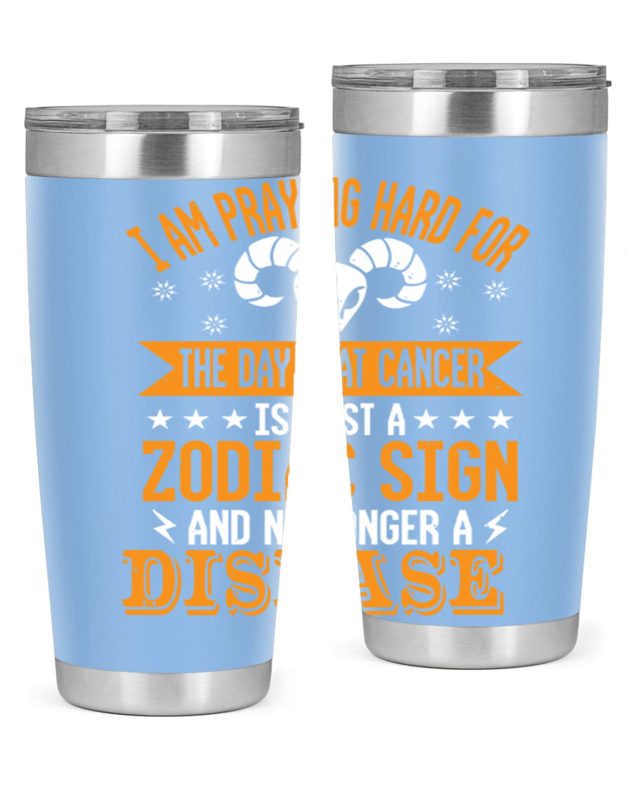 Cancer 174# Zodiac Tumbler in stainless steel with a unique zodiac design, perfect for hot and cold beverages.