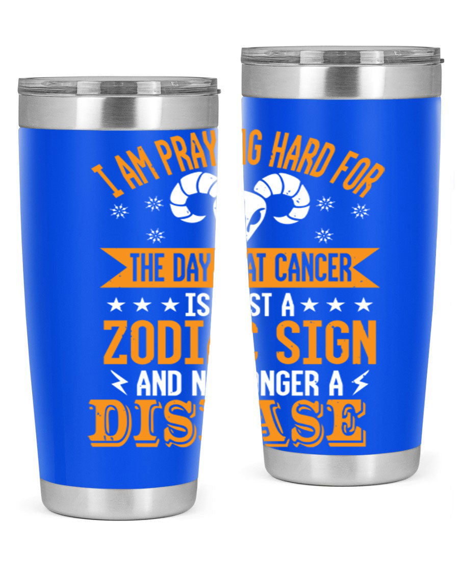 Cancer 174# Zodiac Tumbler in stainless steel with a unique zodiac design, perfect for hot and cold beverages.