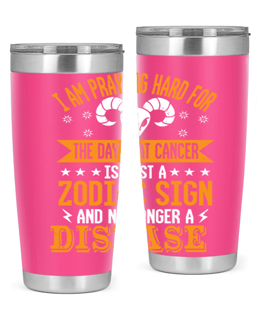 Cancer 174# Zodiac Tumbler in stainless steel with a unique zodiac design, perfect for hot and cold beverages.