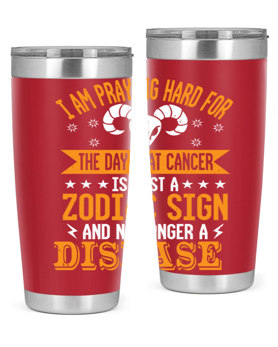 Cancer 174# Zodiac Tumbler in stainless steel with a unique zodiac design, perfect for hot and cold beverages.