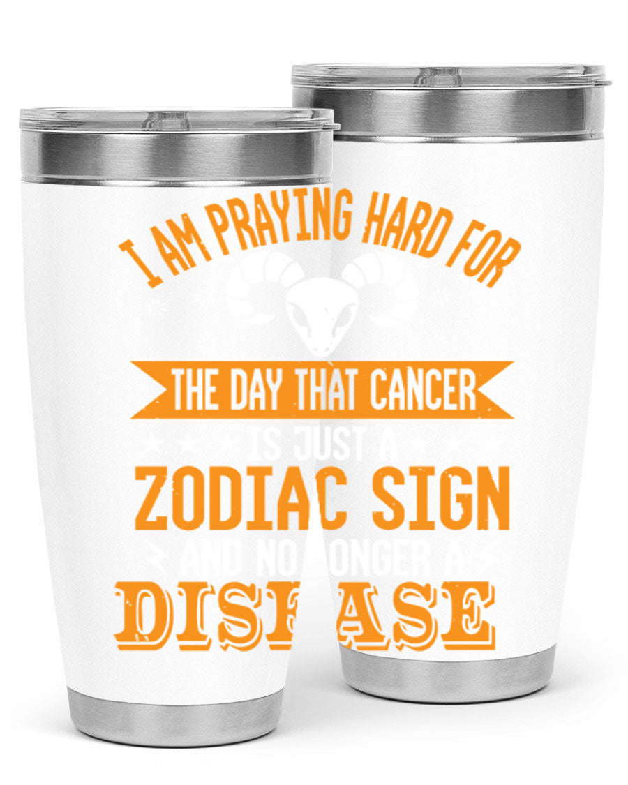 Cancer 174# Zodiac Tumbler in stainless steel with a unique zodiac design, perfect for hot and cold beverages.