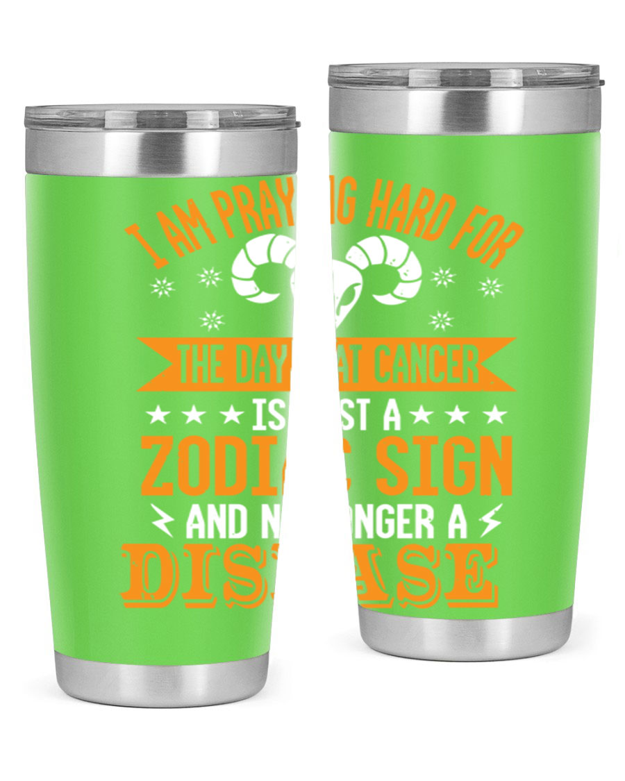 Cancer 174# Zodiac Tumbler in stainless steel with a unique zodiac design, perfect for hot and cold beverages.