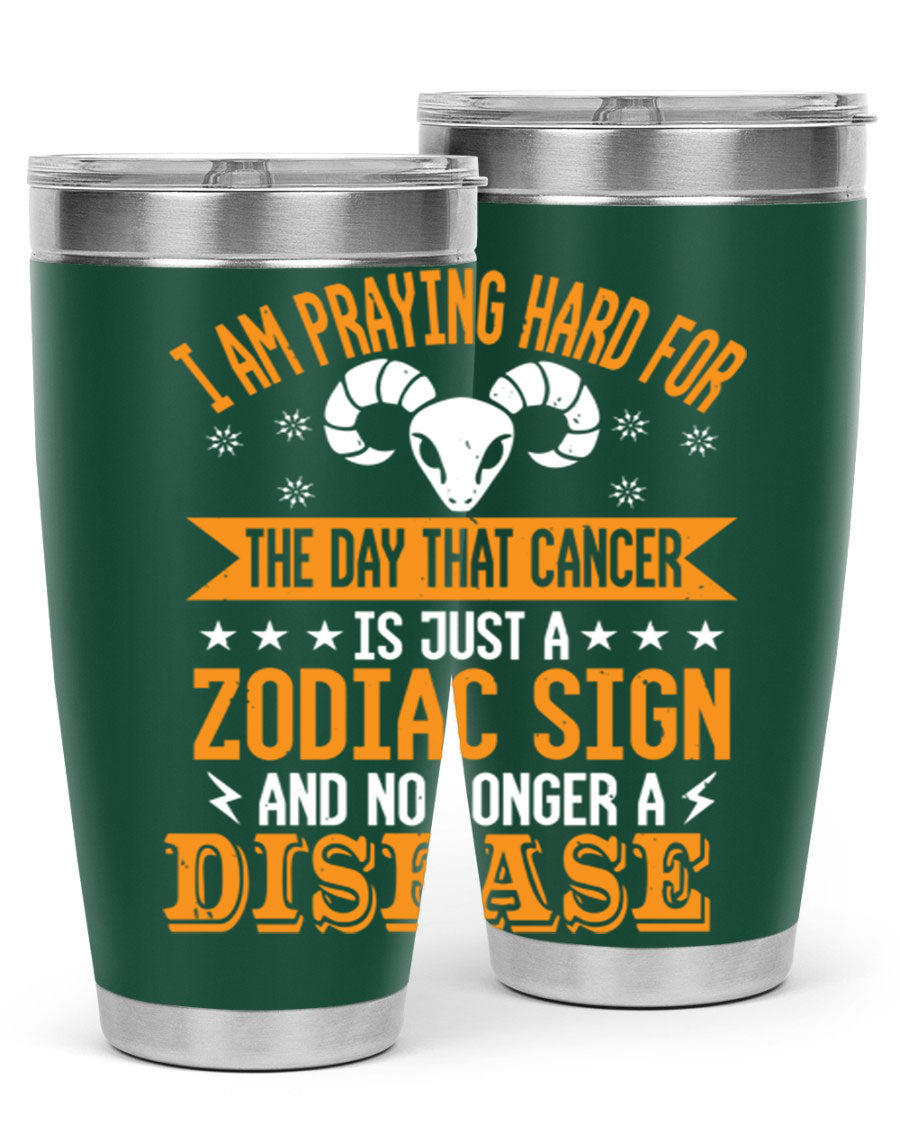 Cancer 174# Zodiac Tumbler in stainless steel with a unique zodiac design, perfect for hot and cold beverages.