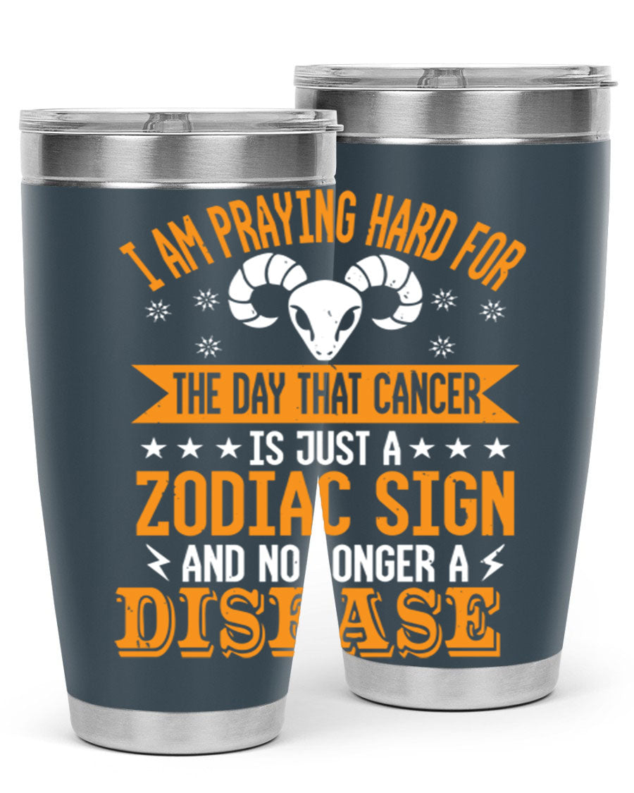 Cancer 174# Zodiac Tumbler in stainless steel with a unique zodiac design, perfect for hot and cold beverages.