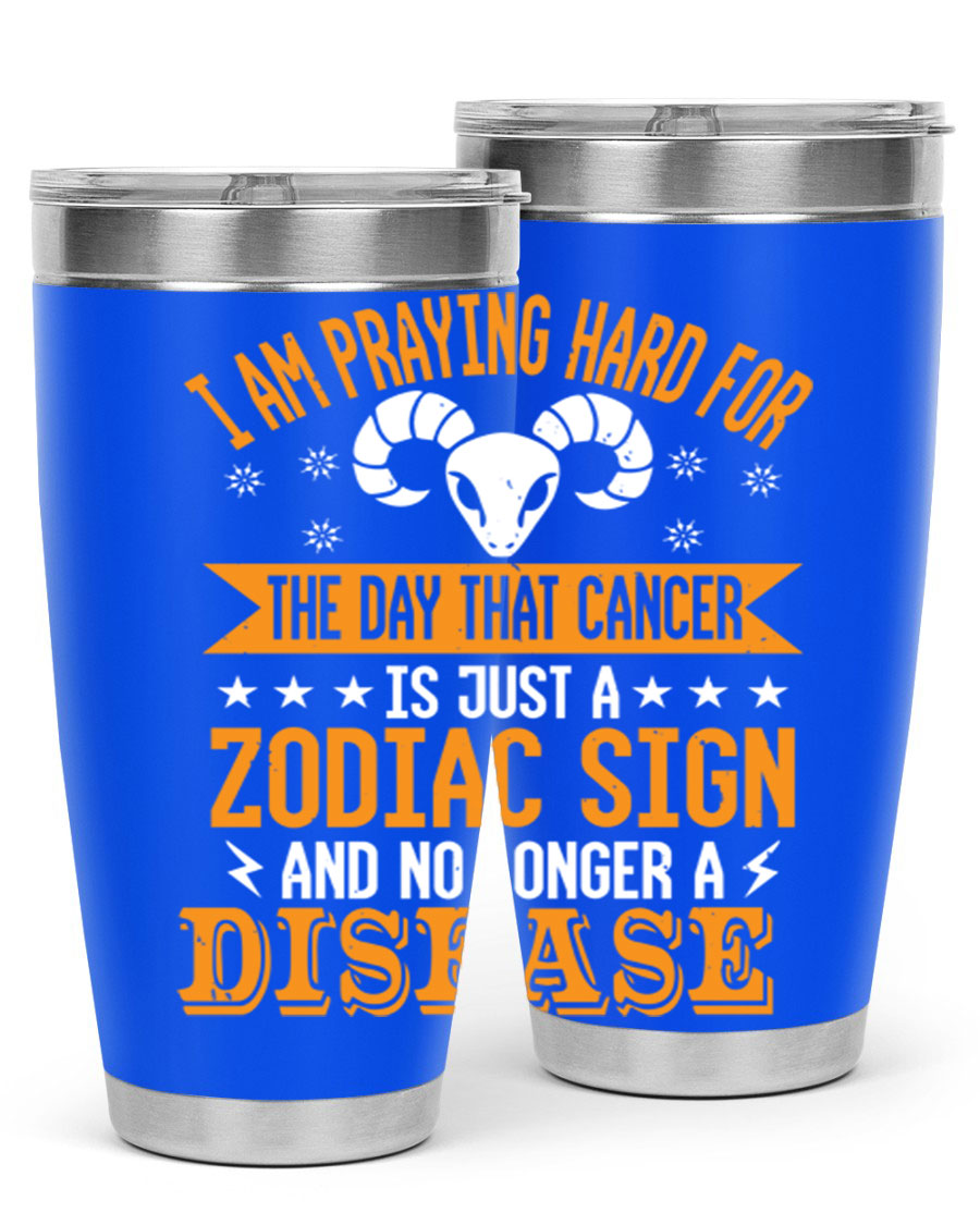 Cancer 174# Zodiac Tumbler in stainless steel with a unique zodiac design, perfect for hot and cold beverages.