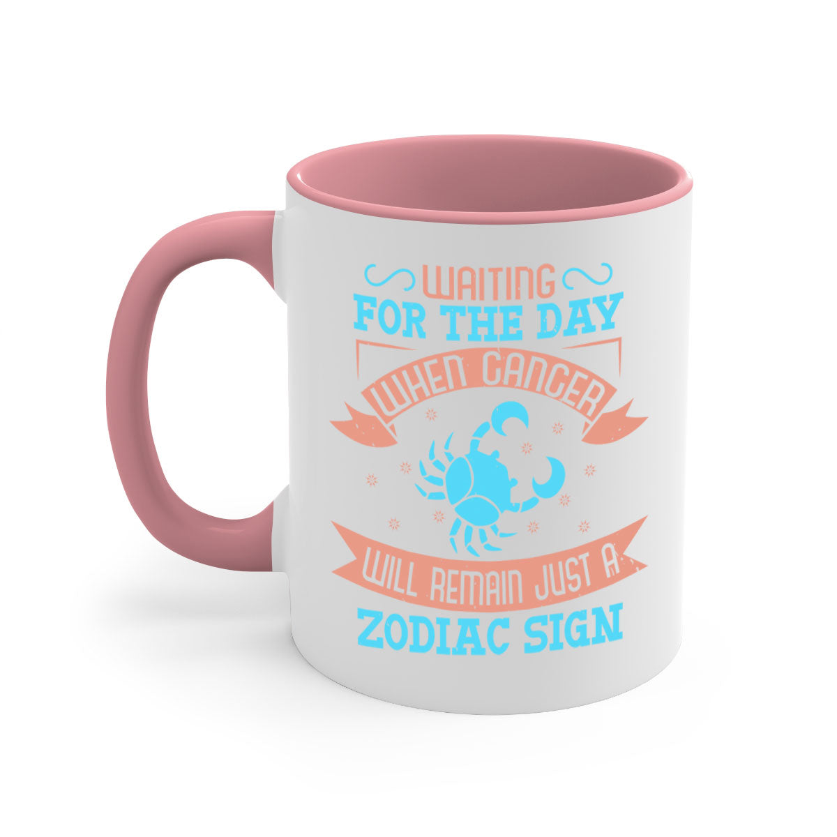 Cancer 178# Zodiac Mug with colorful handle and glossy finish, available in multiple colors and sizes.