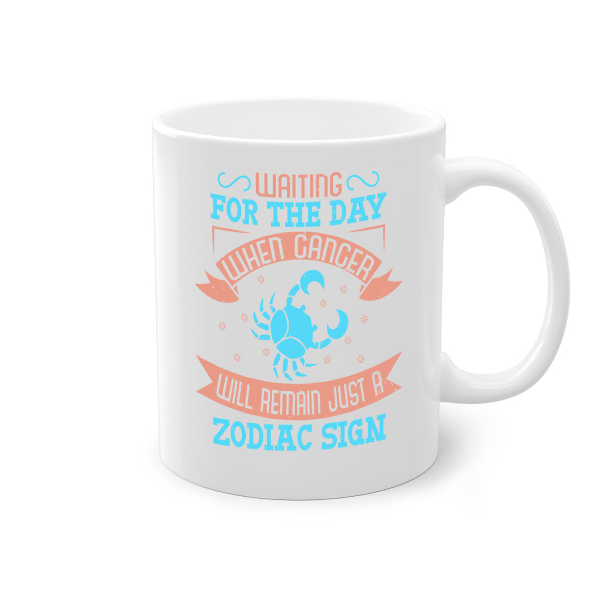 Cancer 178# Zodiac Mug with colorful handle and glossy finish, available in multiple colors and sizes.