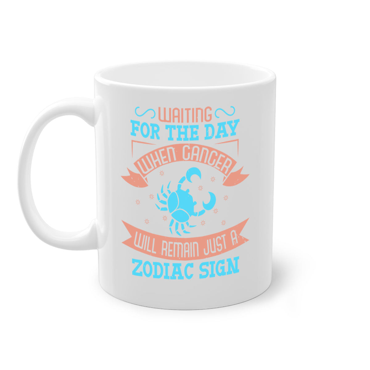 Cancer 178# Zodiac Mug with colorful handle and glossy finish, available in multiple colors and sizes.