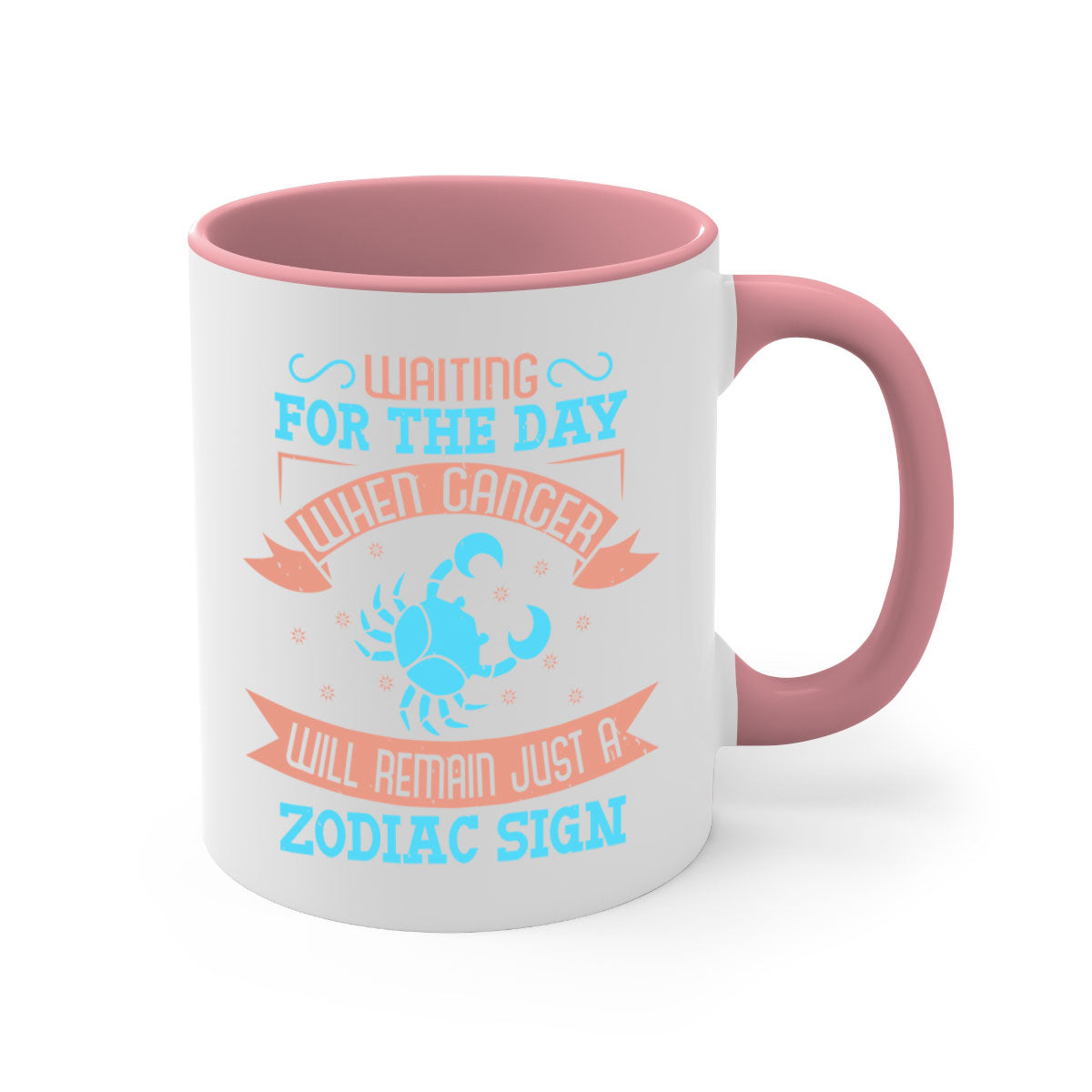 Cancer 178# Zodiac Mug with colorful handle and glossy finish, available in multiple colors and sizes.
