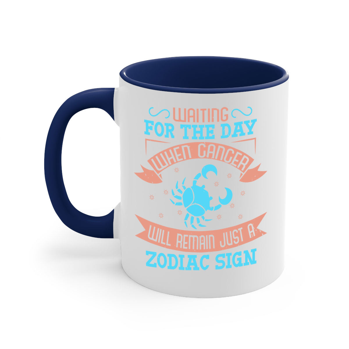 Cancer 178# Zodiac Mug with colorful handle and glossy finish, available in multiple colors and sizes.