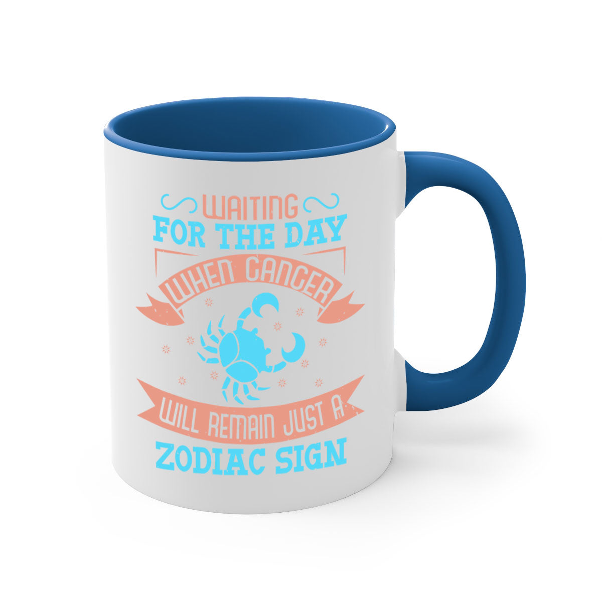 Cancer 178# Zodiac Mug with colorful handle and glossy finish, available in multiple colors and sizes.