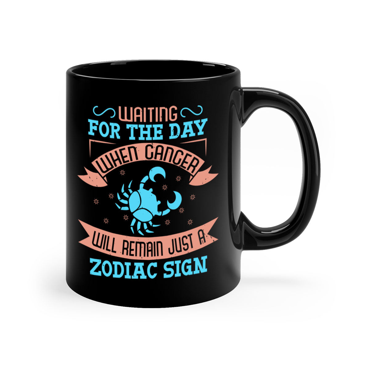 Cancer 178# Zodiac Mug with colorful handle and glossy finish, available in multiple colors and sizes.