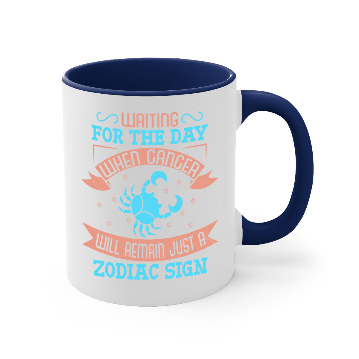 Cancer 178# Zodiac Mug with colorful handle and glossy finish, available in multiple colors and sizes.