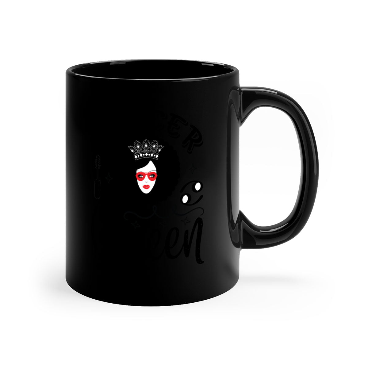 Cancer queen 162# zodiac mug with a glossy finish and colored handle, available in multiple colors.