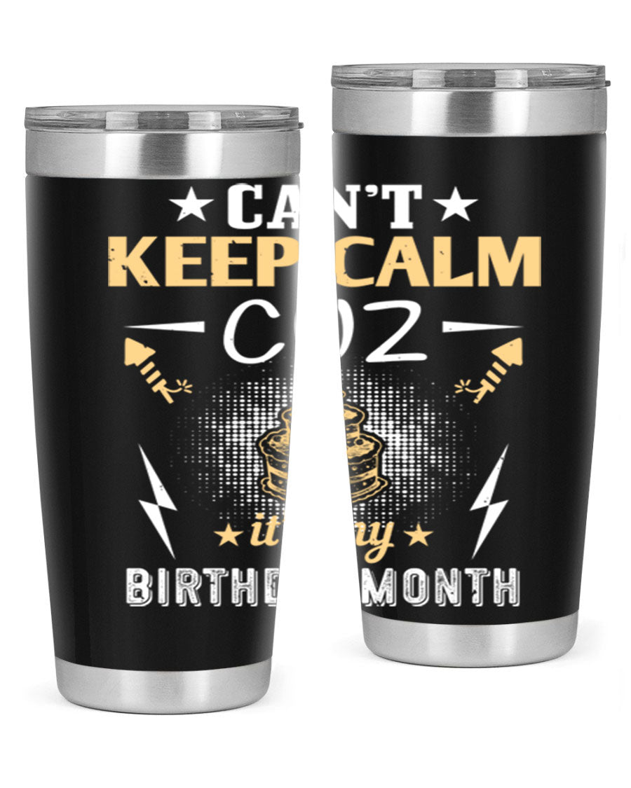 A stylish 20oz and 30oz stainless steel tumbler with a fun birthday design, perfect for keeping drinks hot or cold.