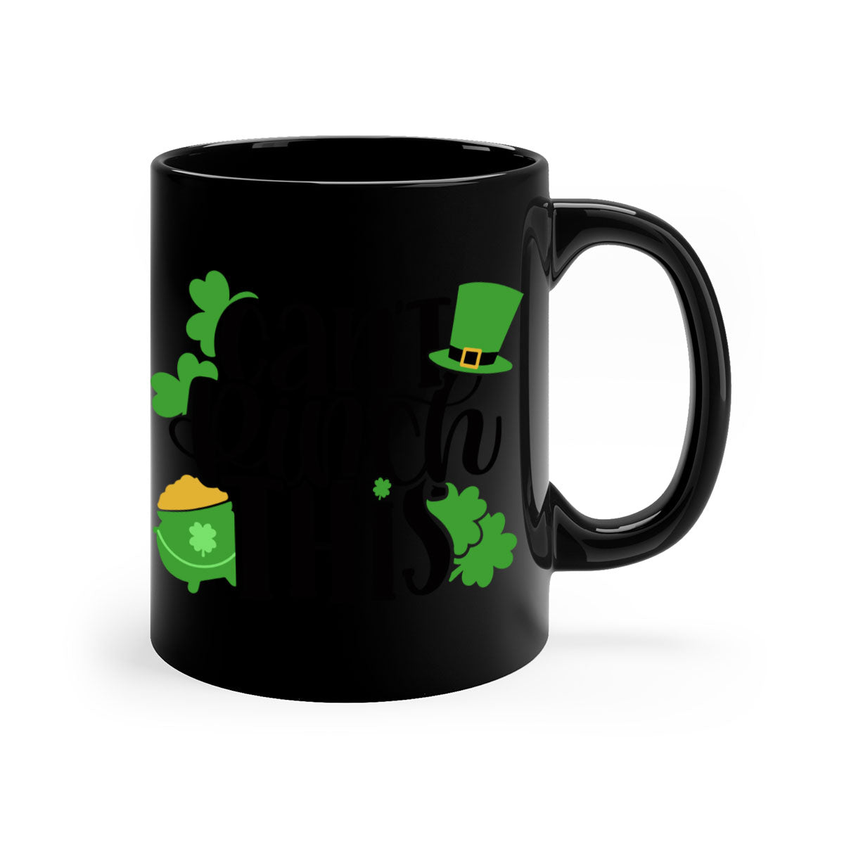 Cant Pinch This Style 103# St. Patrick's Day mug with a glossy finish and colorful handle, perfect for coffee or tea.